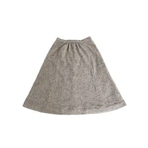 Vintage 70s Austin Hill 100% Wool Skirt Preppy Academia Brown Tweed A-Line